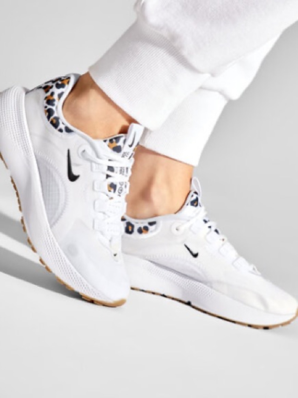 NIKE Women's Fashion React Escape Run "White Leopard" sneakers | 8.5